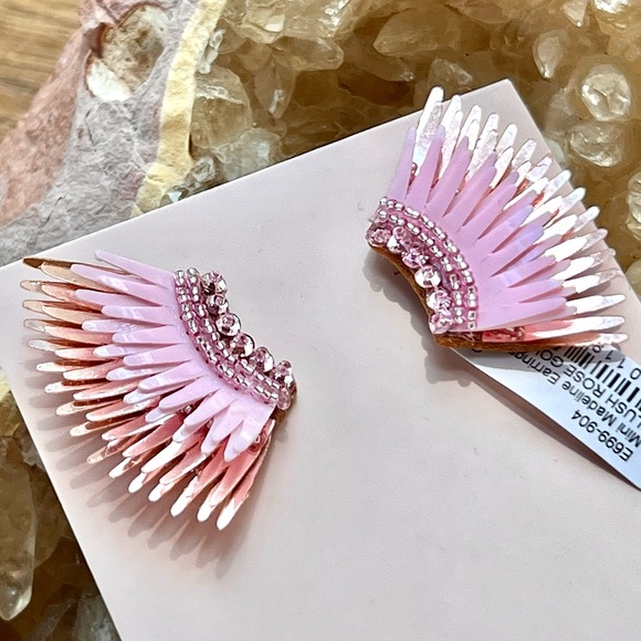 🌺🎉HP🎉🌺 NWT Mignonne Gavigan Mini Madeline Earrings Rose Gold Pink - Picture 8 of 16